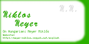 miklos meyer business card